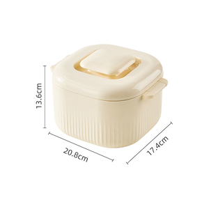 Diyabetik ve Dieters için sağlıklı Bento konteyner, mutfak için çevre dostu ve taşınabilir kare kuru maya yemek kabı - Product Image 3