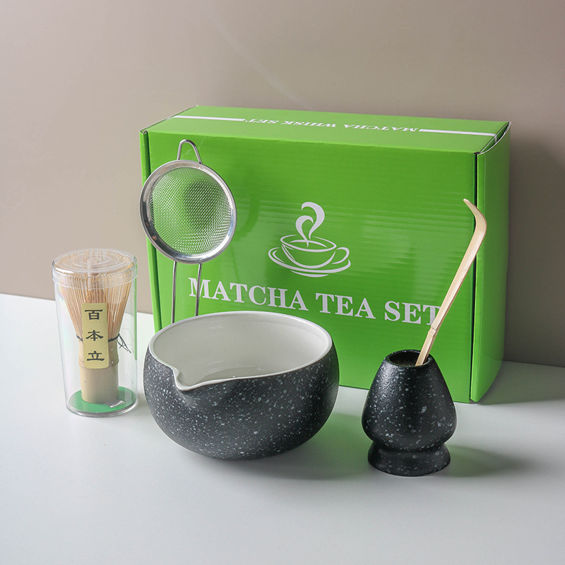 ZXL Matte Black Spray Dot No.3 Bowl 5-Piece Set with