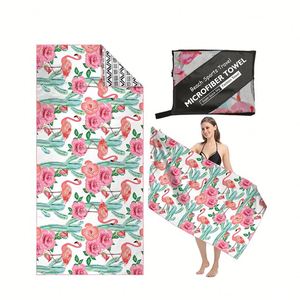 Serviette de plage en microfibre RPET extra large, séchage rapide, légère et sans sable pour adultes à la plage, à la piscine, au gymnase, au yoga ou en voyage - Product Image 1