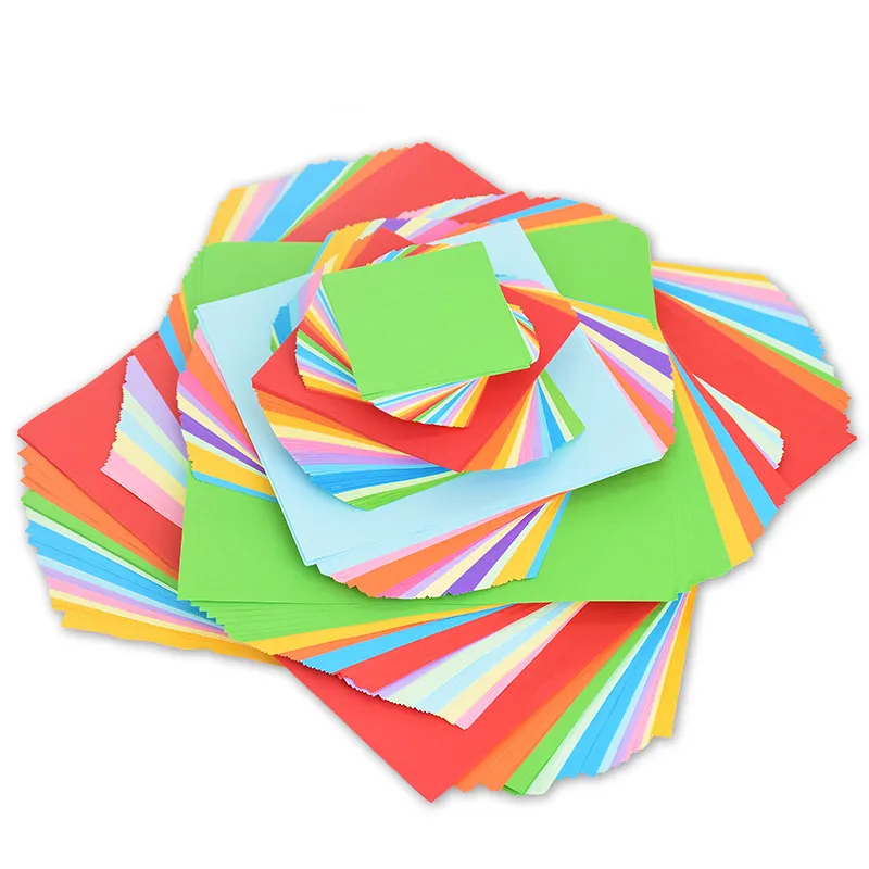 100 Листы 70gsm 80gsm двухсторонняя А4 цветная бумага для оригами, квадратная цветная бумага для поделок