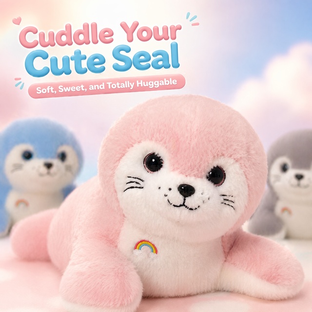 Comfortable Lying Pose Sea Lion Plush Toy Soft Pillow for Sofa Decor Stuffed Animals Kids Sleeping Companion Cushion Gift
