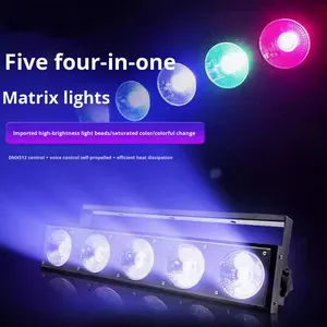 Heyulin 5 mắt ma trận dẫn ánh sáng sân khấu đầy đủ màu sắc 3 trong 1 COB Par & nhuộm hiệu suất phát sóng trực tiếp với chế độ điều khiển DMX512 - Product Image 4
