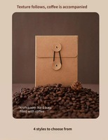 Cajas de Papel Kraft para Café, Bolsas Gruesas para Café, Cajas para Archivos, Ecológicas con Laminado Mate y Grabado