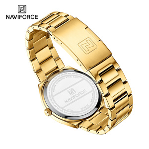NAVIFORCE 8030 GG Orologio Dorato da <span class=keywords><strong>Uomo</strong></span> Design Originale del Marchio in Acciaio Inossidabile Orologi da Polso Semplici Gioiello Regalo - Product Image 5