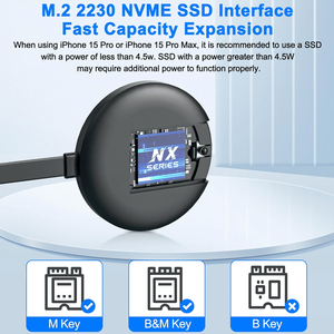M.2แม่เหล็ก2230 NVMe SSD Enclosure USB C 3.2 Gen2 10Gbps เคส SSD แบบพกพาสำหรับแล็ปท็อปโทรศัพท์มือถือ15ขึ้นไป - Product Image 2