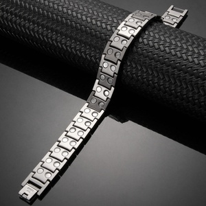 Wholesale High Quality Stainless Steel Magnetic <b>Bracelet</b> for Men <b>Adjustable</b> Size Trendy Daily Casual Wear Health Care Pain Gift - Product Image 3