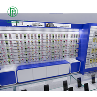 Comptoir de magasin mobile en plastique avec design 3D personnalisé, vitrine pour téléphones, présentoir pour magasin, pour utilisation en centre commercial