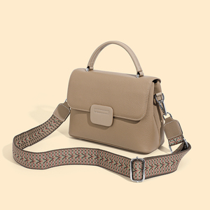 Gros Haute Qualité Cuir de Fleur Pleine Sacs à Épaule Femme Logo Personnalisé Marque Privée Sacs Carrés Fabricant OEM - Product Image 5