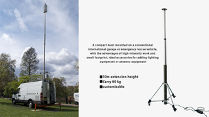 15m 20m 30m aluminum telescopic mast for <strong>PTZcamera</strong> - Product Image 5