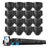 4COVR 16-Kanal 4K PoE NVR Kit 4TB HDD 16 Stück 8MP Außen- und Innen-Nachtsicht-Kameras mit KI für Heim- und Geschäftsüberwachung CCTV-Kamerasystem
