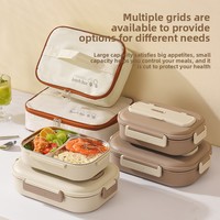 Moderne Minimalistische 5-Fach Edelstahl Bento-Box Mikrowellengeeignete Isolierte Thermische Lunchbox für Büroangestellte und Kinder