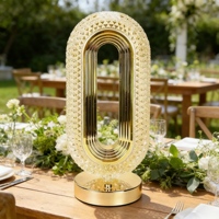 Lampe de table LED moderne et flexible pour hôtel, petite lampe de table LED portable rechargeable pour intérieur, lampe de table tactile de luxe
