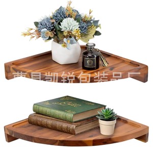 Demigo Floating Round Corner <b>Shelf</b> Wall Mounted 1 Tier Space Saving Storage <b>Rack</b> For Home Office Decor - Product Image 5