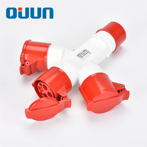 Prises Industrielles Multiples Dernière Génération Vente en Gros 380V Mâle et Femelle Adaptateur OEM Rouge 3-en-1 Prise Multiple 32A 4P 3 Voies Double <span class=keywords><strong>E</strong></span> IP44 - Product Image 4