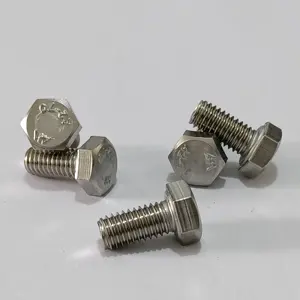 Customisable M4 M5 M6 M8 Fasteners Stainless Steel 304 Hexagon Bolts Screw Rivet Type Made From Zinc Carbon Galvanized Steel
