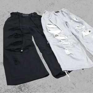 Jogging surdimensionné en coton à taille élastique avec broderie et impression de logo personnalisés, style streetwear, coupe large et ample - Product Image 6