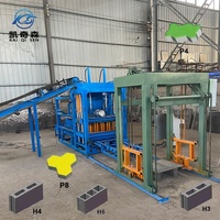 Machine à fabriquer des blocs QT4-18 à haute efficacité, ligne de production de briques en ciment entièrement automatique avec commande PLC