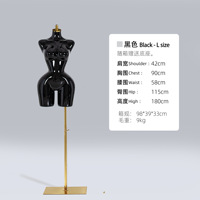 Curvy Bbl Femme Grandes Hanches Brésilien Mannequin Modèle Factice Fibre De Verre Or Cuir Demi Plus La Taille Mannequin Haut Du Corps à Vendre