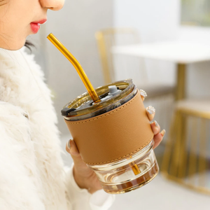 Portavasos de escritorio de cuero personalizado Funda de taza de café reutilizable Taza personalizada Funda de taza ecológica - Product Image 2