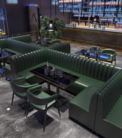 Canapé en cuir classique de luxe, mobilier personnalisé pour discothèque, bar, hôtel, restaurant