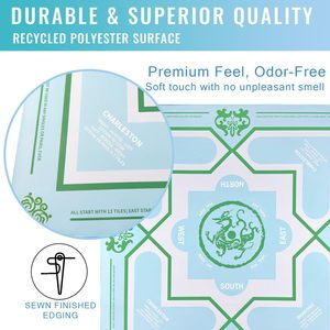 Tapis de Mahjong Classique le Plus Vendu, Antidérapant, Silencieux, Imperméable, Base en Caoutchouc Naturel, Design Gratuit, Divertissement à Domicile, 4 Joueurs - Product Image 3