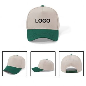 Casquette de sport en coton avec logo brodé 3D personnalisé de haute qualité, casquette de baseball bicolore à 5 panneaux pour hommes - Product Image 3
