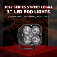 Projecteur LED 3 pouces 20W pour éclairage extérieur automobile, 5 faisceaux, IP67, 9-36V DC, 2000lm, pour conduite, brouillard, éclairage large et spot combiné, pour camion, SUV, 4x4, tout-terrain