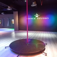 Pôle de Danse Autoportant et Portable avec Estrade