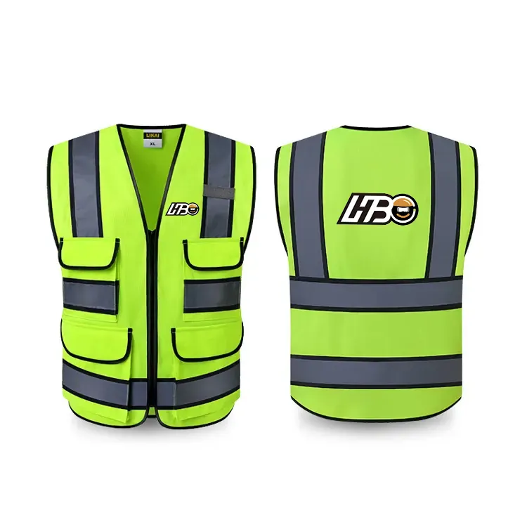 HBC New Design Cheap Orange Green Black Reflective Safety Vest Visibility Jacket School Student Security Reflector Vest