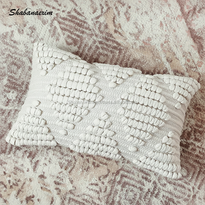 Funda de almohada de algodón marroquí personalizada, decoración navideña con diamantes bohemios modernos, funda de cojín Lumbar tejida geométrica, rayas Vintage - Product Image 1