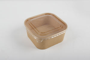 חם למכירה מזון מותאם אישית כיתה צהריים מזון מיכל takeway חד פעמי נייר מלבן קערה מרובע - Product Image 3