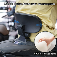Ensemble de siège arrière universel pour moto avec support d'angle épaissi et dossier modifié pour inclure des accessoires réglables