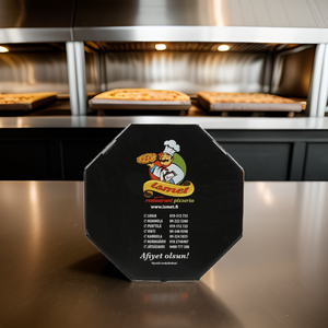 Đen sóng Kraft Giấy hộp bánh <span class=keywords><strong>pizza</strong></span> với lá biểu tượng tùy chỉnh miễn phí UV bảo vệ Matt cán bao bì thực phẩm hộp bánh <span class=keywords><strong>pizza</strong></span> - Product Image 3