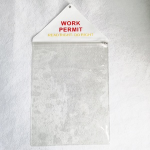 Porte-permis de travail imperméable personnalisé avec lettre, pochette transparente pour permis, pochette à documents zippée suspendue - Product Image 6