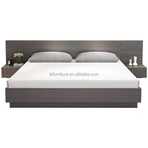 Affordable Commercial Hotel Furniture Set Solid Wood Queen Size Lift-up <b>Storage</b> Bed Frame With Integrated Headboard & Nightstand - Product Image 5
