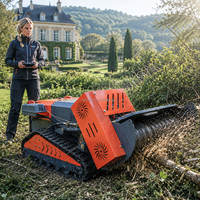 Débroussailleuse à fléaux sur chenilles télécommandée 12KW pour la gestion des broussailles sur les fermes, ranchs et terrains difficiles