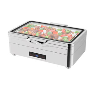 Sunnex <b>Food</b> <b>Warmer</b> Chafing Roma Series Hotel Supply Stainless Steel 304 Restaurant Full Size 8.5ltr Electric Chafing Dishes Set - Product Image 2