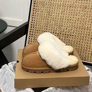 2026 Custom UGS LOGO Genuine Leather Lining New <strong>Wool</strong> for <strong>Slippers</strong> for <strong>Women</strong> Star Outside Home Woolly <strong>Slipper</strong> Shoes - Product Image 6