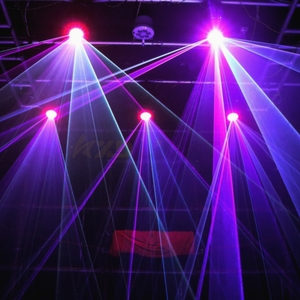 KXD DMX512 <strong>3W</strong> 5W Red <strong>Green</strong> Blue Moving Head <strong>Laser</strong> Projector DJ Party Beam Aura 3D Lazer Light for Home Disco Wedding Dance Event - Product Image 4