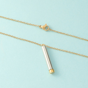 Kalung Silinder DIY dengan Pesan Tersembunyi, Dapat Ditarik, Tahan Air, Bahan Stainless Steel, Dapat Dilepas, Kosong, untuk Wanita & Pria, Perhiasan Berkualitas - Product Image 4