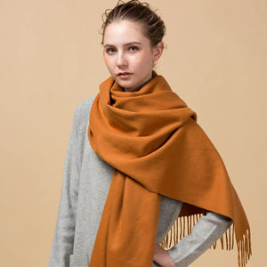 Wholesale Soft Warm Wool <b>Scarf</b> Breathable Lightweight Neck Shawls Custom Printing ODM Wool Mufflers Supplier - Product Image 1