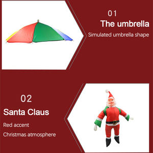 Cadena de luces LED Paracaídas Papá Noel Lámpara de alambre de cuero Fiesta de Navidad Aleros Patio Colgante Deco Accesorio de iluminación - Product Image 4