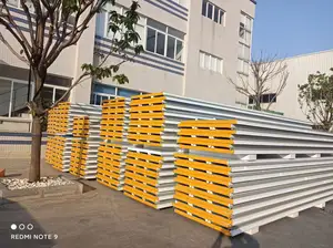 Nhà Máy Giá kho cách điện EPS Sandwich <span class=keywords><strong>Panel</strong></span> Roof <span class=keywords><strong>Panel</strong></span> kim loại CE hiện đại màu thép offwhite/xanh/RAL prepainted - Product Image 6