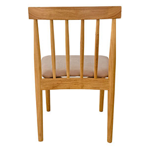 Solid Wood Dining Chair Upholstered Seat Back Chair Contemporary Wooden <b>Side</b> Chair for Home Hotel Cafe - Product Image 3