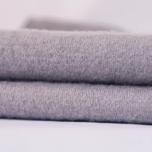 New Arrival Hot Sale Wholesale Textile Super Soft Cheap Price Light Blue 100% Wool Boiled Wool Knitted Fabric For Gatment