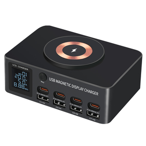 Estación de Carga Inalámbrica Magnética USB de 140W, <span class=keywords><strong>Cargador</strong></span> Rápido Multipuerto PD100W QC3.0 para Laptop - Product Image 5