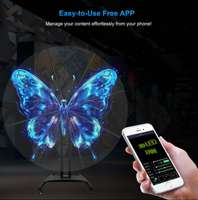 Proyector holográfico con ventilador de pantalla de holograma 3D portátil de 150cm con tecnología antideslumbrante para campañas de marketing de tiendas minoristas