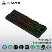 Nuevo Teclado Ergonómico para Juegos con USB Tipo-C, RGB LED, 61 Teclas, Membrana Mecánica, Anti-Ghosting, Portátil, Cable Desmontable