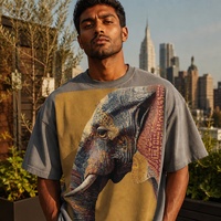 Nouveau design, vente en gros, t-shirt pour homme, col rond, tricoté, 100% coton, respirant, écologique, impression numérique, motif hip-hop