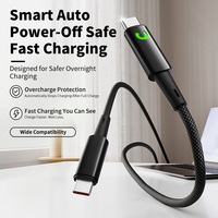 Câble de charge rapide et de transmission de données haute vitesse USB C vers C en nylon intelligent 240W pour Android, iPhone et Samsung